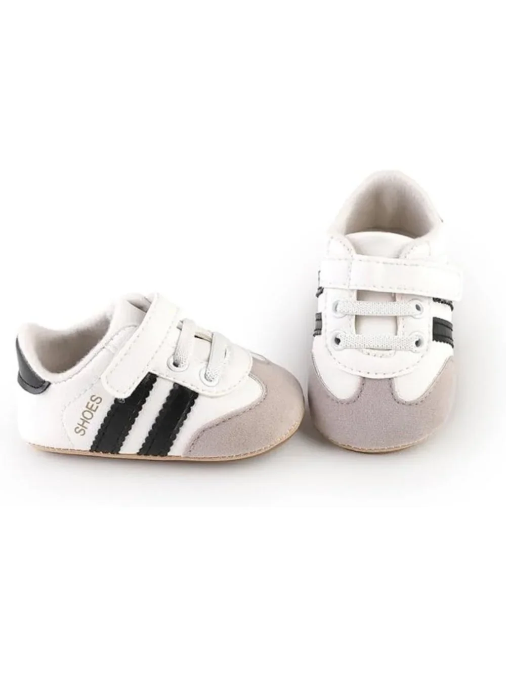 Retro Baby Sneakers for Boys & Girls - Non-Slip PU Leather Walking Shoes